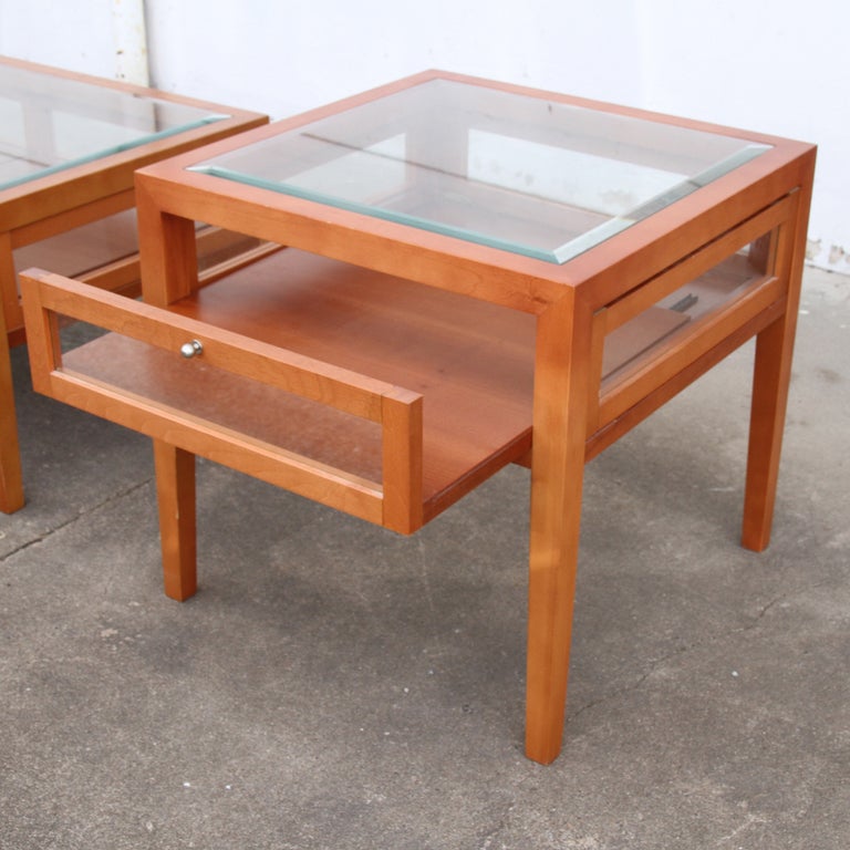 Two Tier Modern Display Side Table For Sale at 1stDibs two tier table