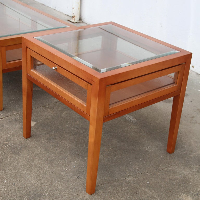 Two Tier Modern Display Side Table For Sale at 1stDibs two tier table