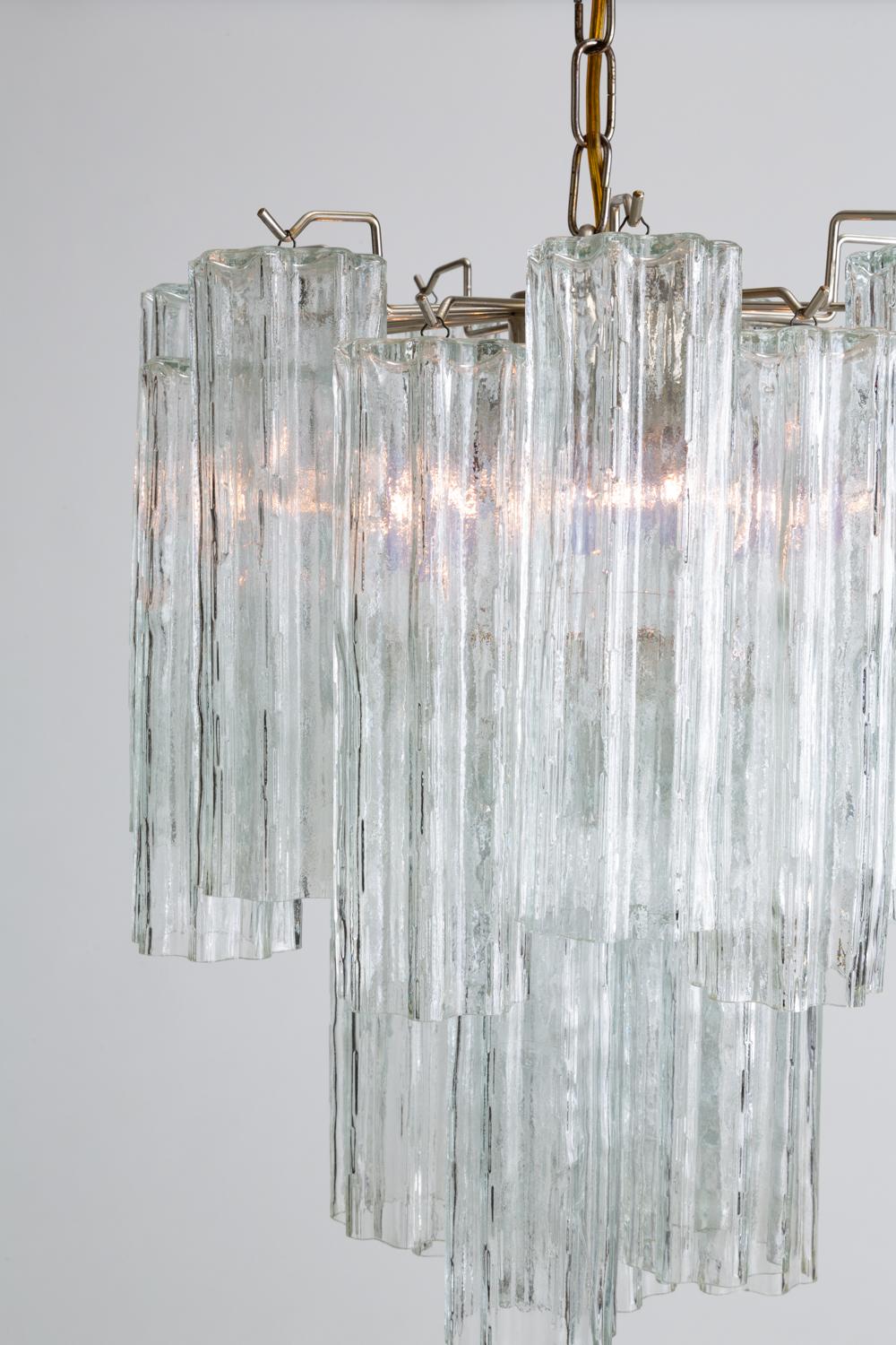 20th Century Two-Tier Murano Glass Chandelier by Venini