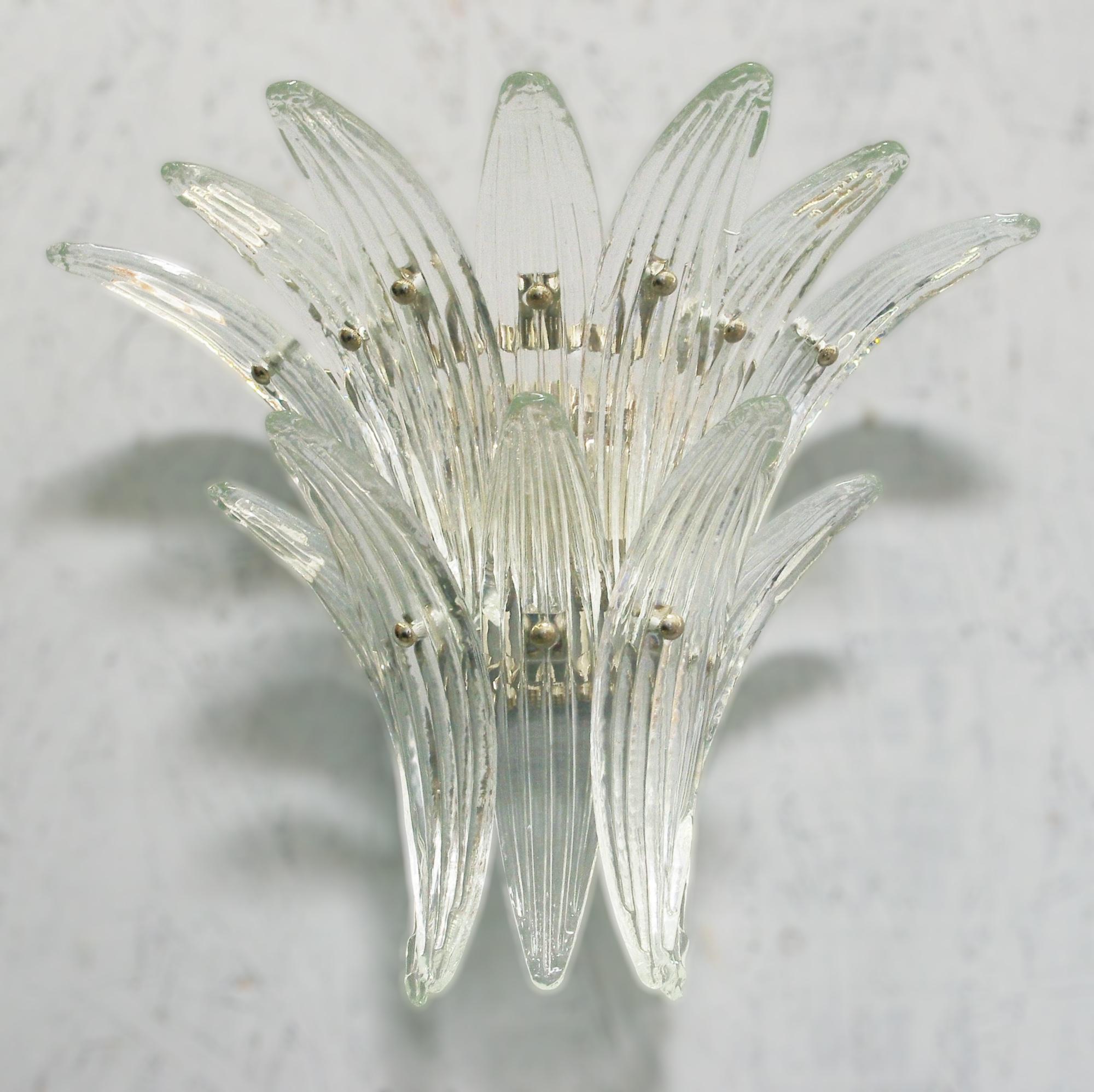 Modern Two Tier Palmette Sconce For Sale