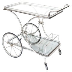 Vintage Two Tier Rolling Bar Cart