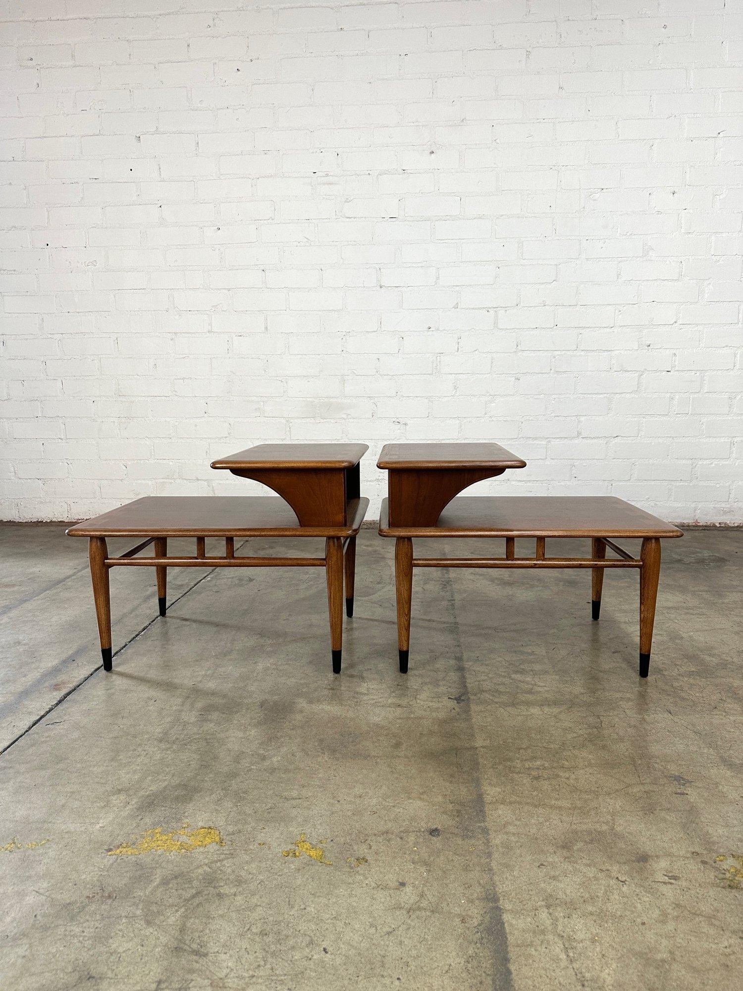 Two tier side tables by Lane Acclaim- pair For Sale 6