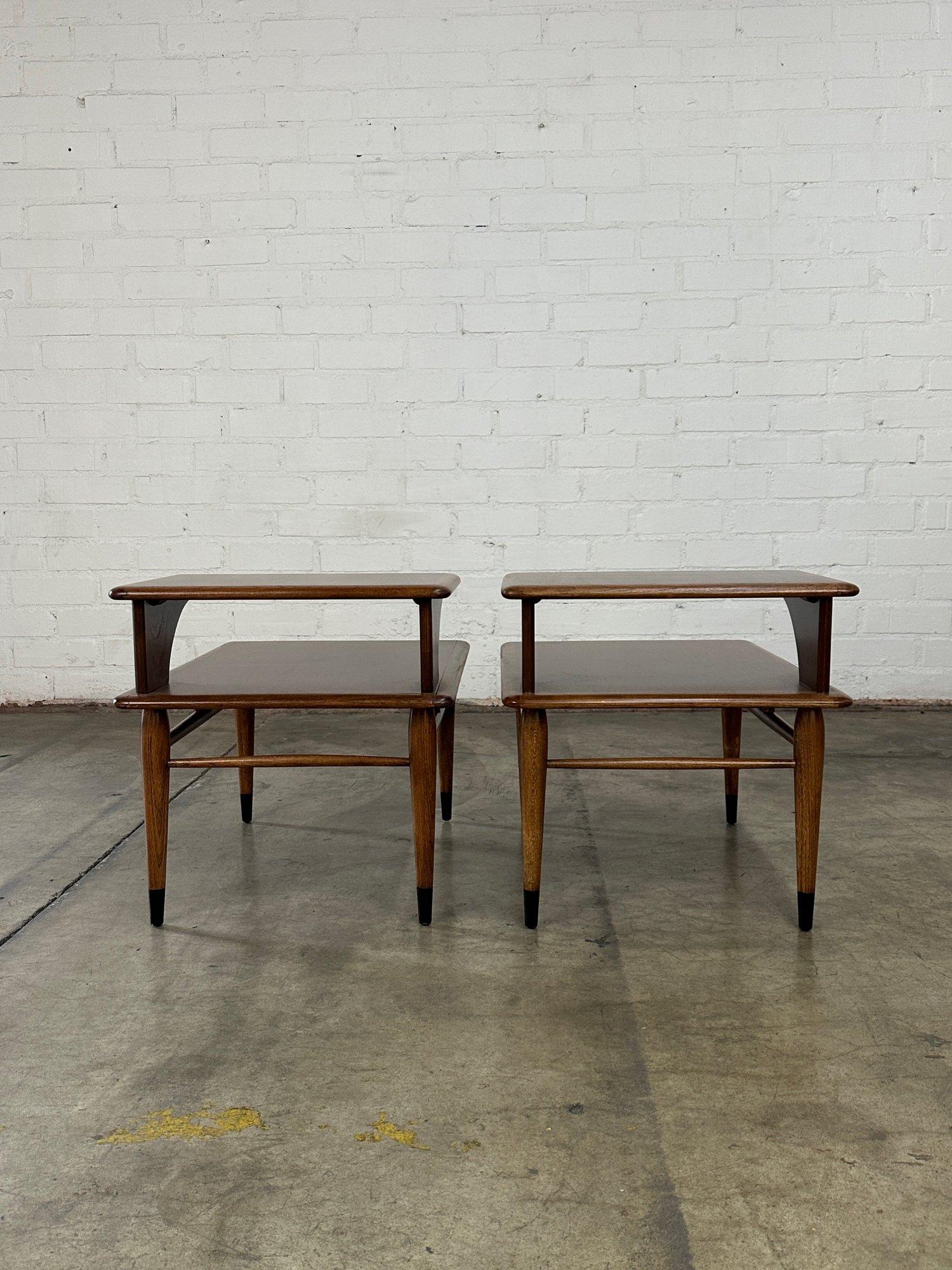 Two tier side tables by Lane Acclaim- pair For Sale 3