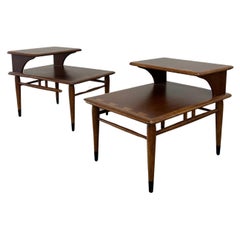 Two tier side tables by Lane Acclaim- pair