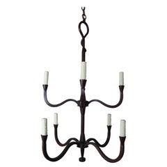 Two-Tier Spanish Style Wrought Iron Chandelier