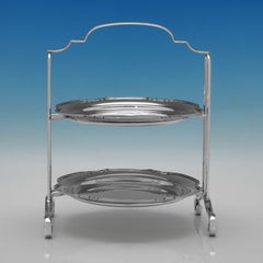 Two-Tier Sterling Silver Cake Stand by Ollivant & Botsford, 1961