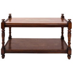 Antique Two-Tier Walnut Butler's Trolley