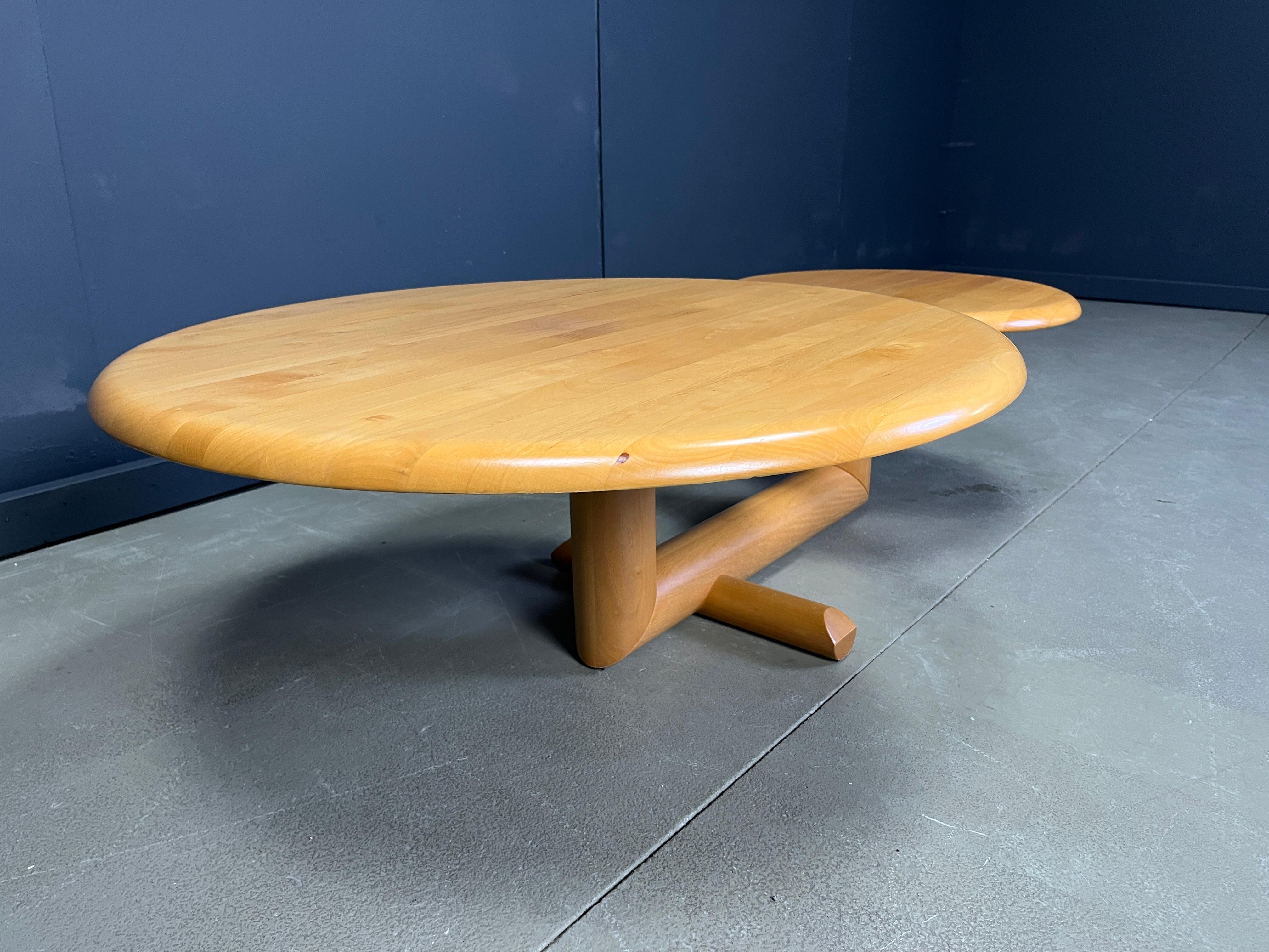 Fin du 20e siècle Table basse pivotante à deux niveaux par roche Bobois, années 1980 en vente