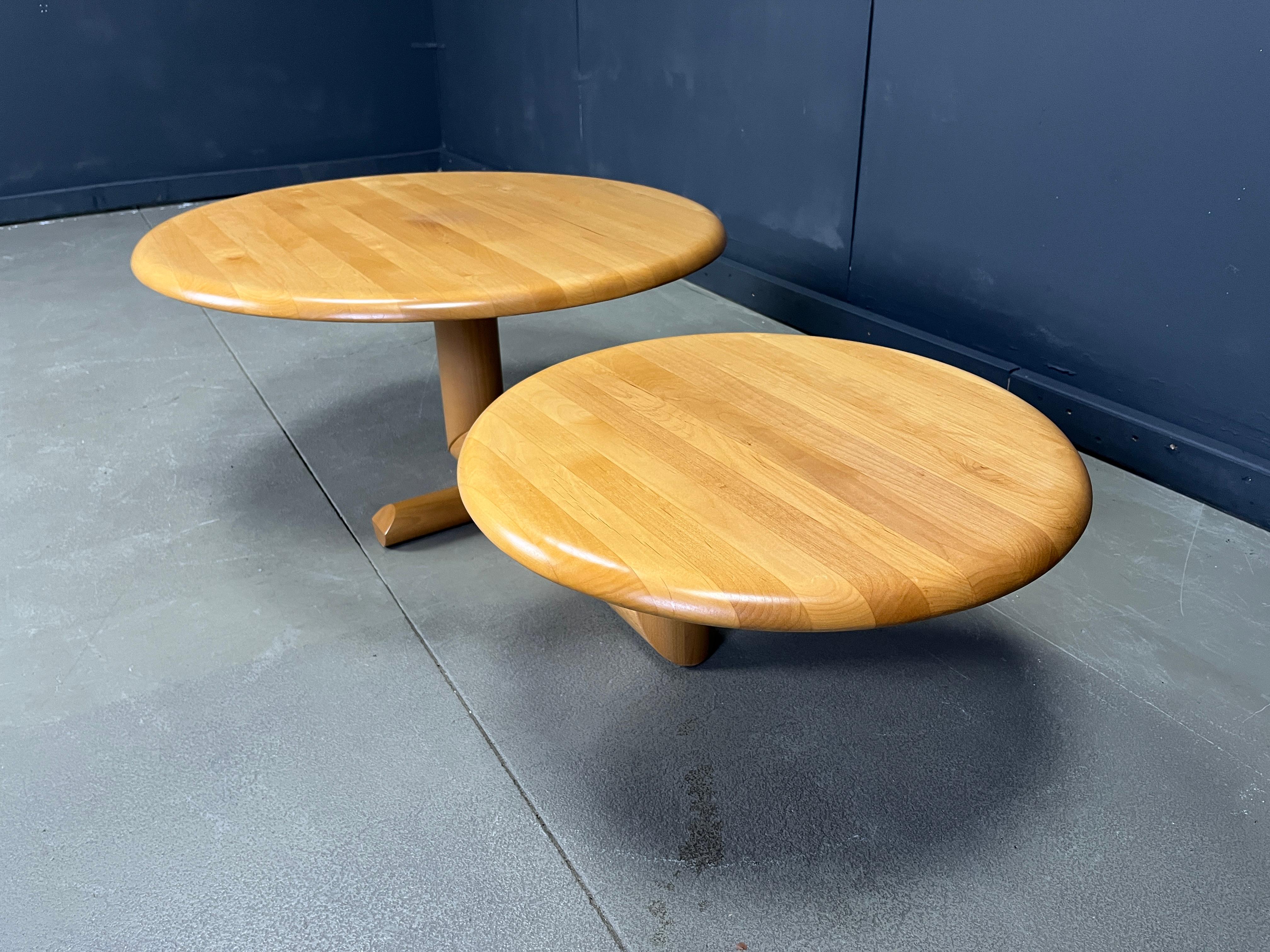 Table basse pivotante à deux niveaux par roche Bobois, années 1980 en vente 1