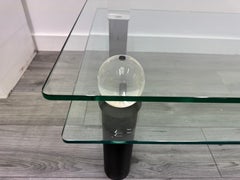 Two tiered architecture design coffee table attr.. lella e Massimo Vignelli