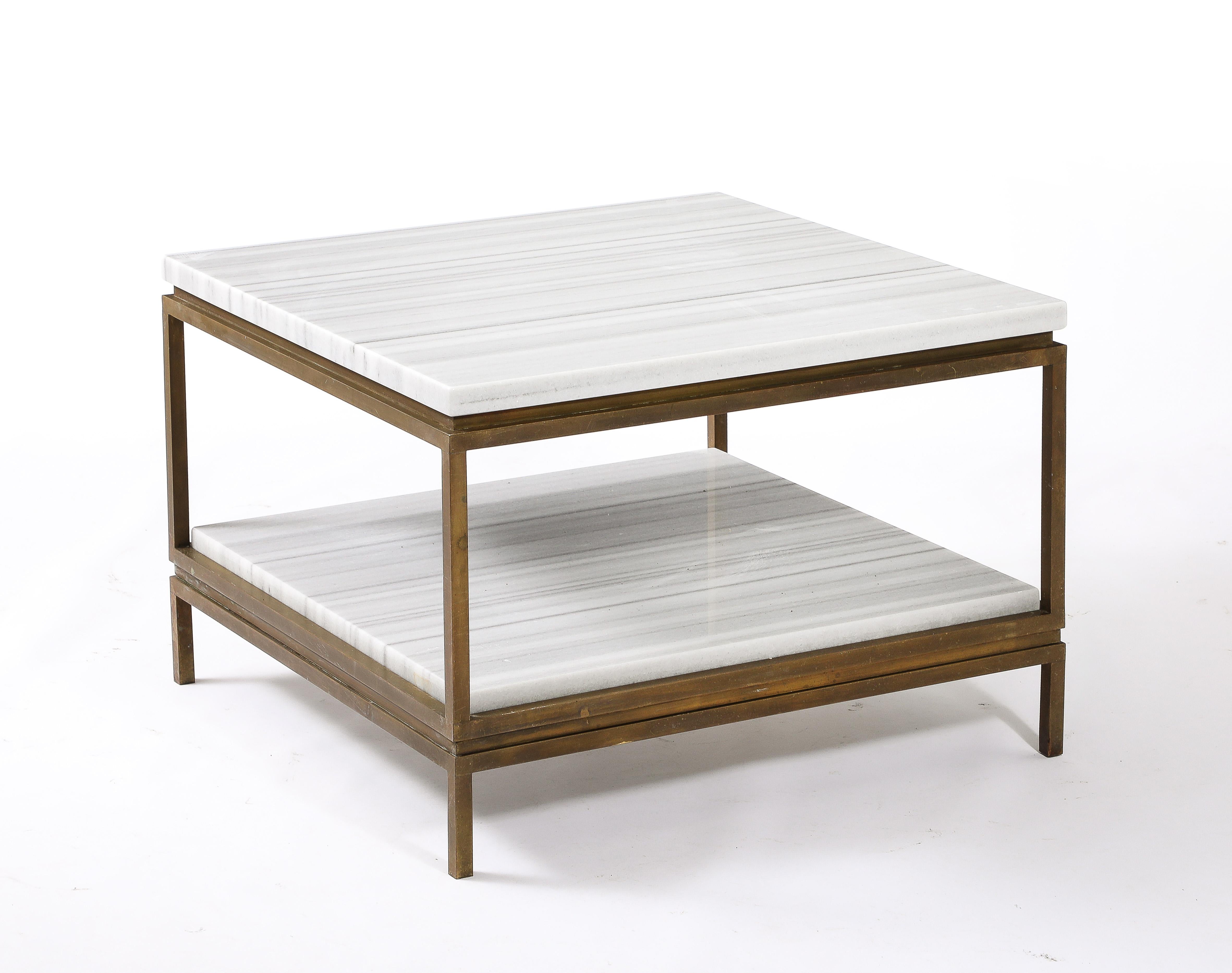 Table basse à deux niveaux de Jansen, France, années 1950 Bon état - En vente à New York, NY