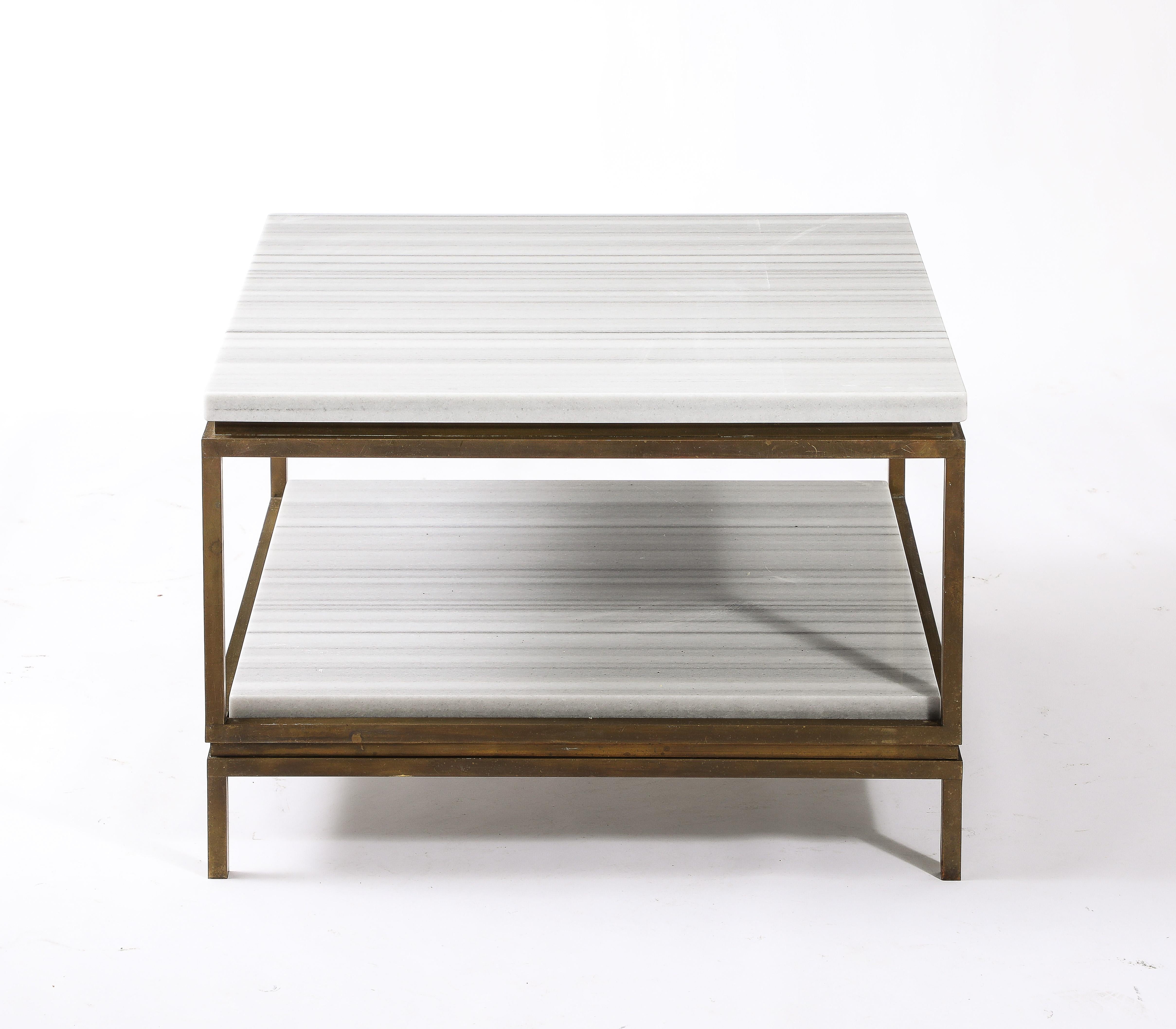 Table basse à deux niveaux de Jansen, France, années 1950 en vente 2