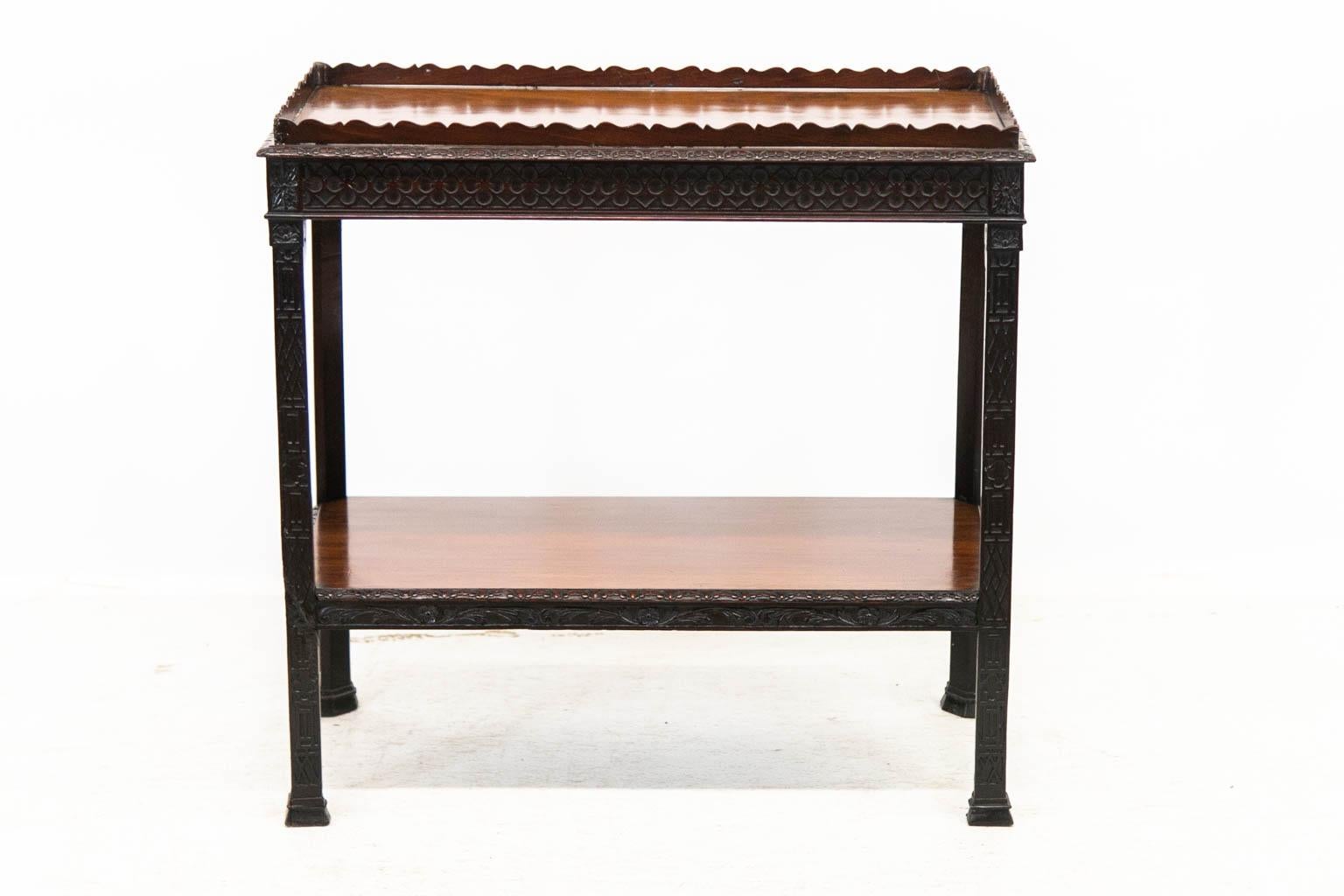 Two Tiered Chippendale Tea Table 2