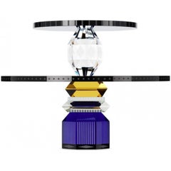 Two-Tiered Circular Crystal Tray, DAL Model, 21st Century.