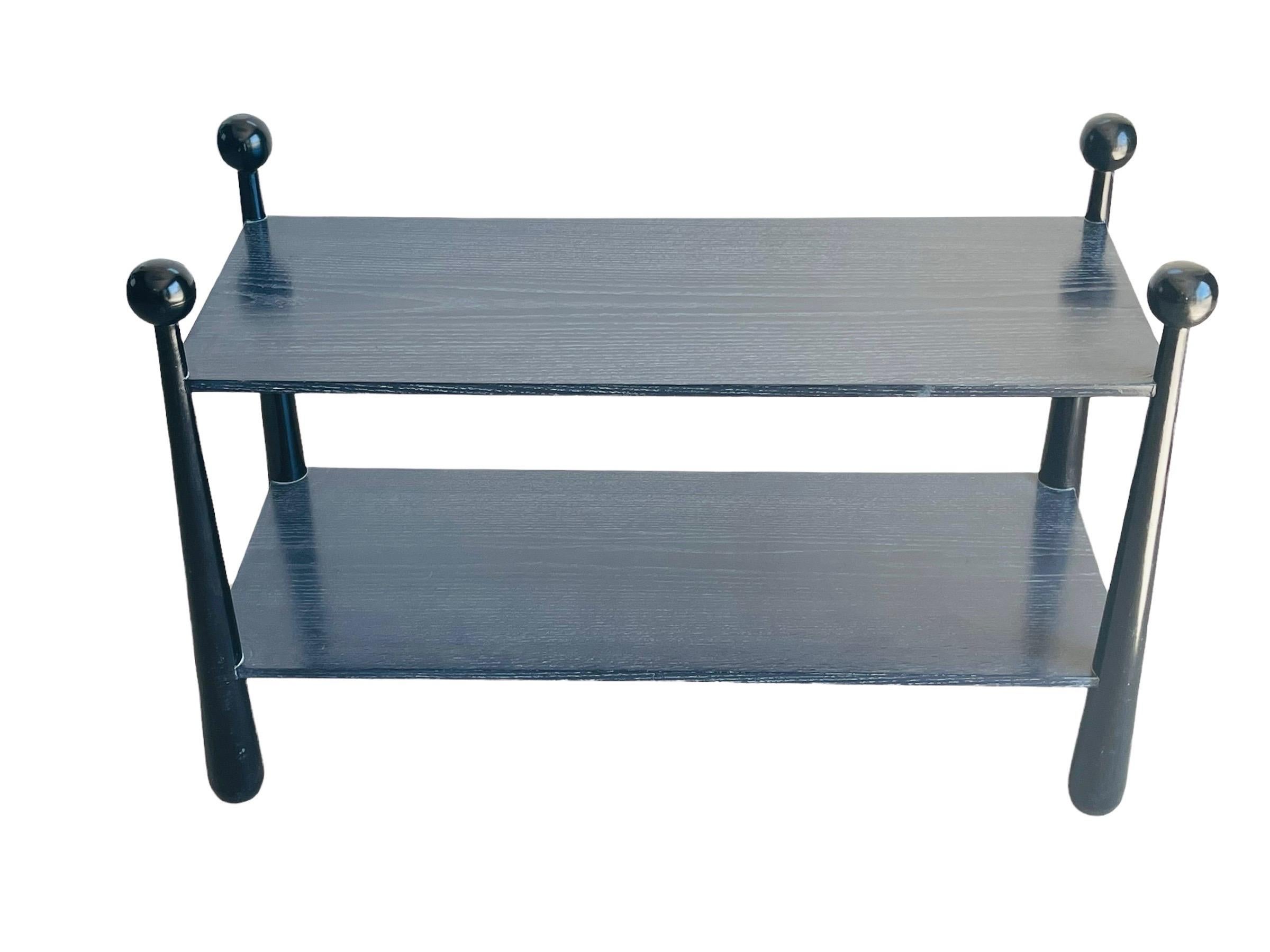 European Two Tiered Console Table in Style of Jean Royère For Sale