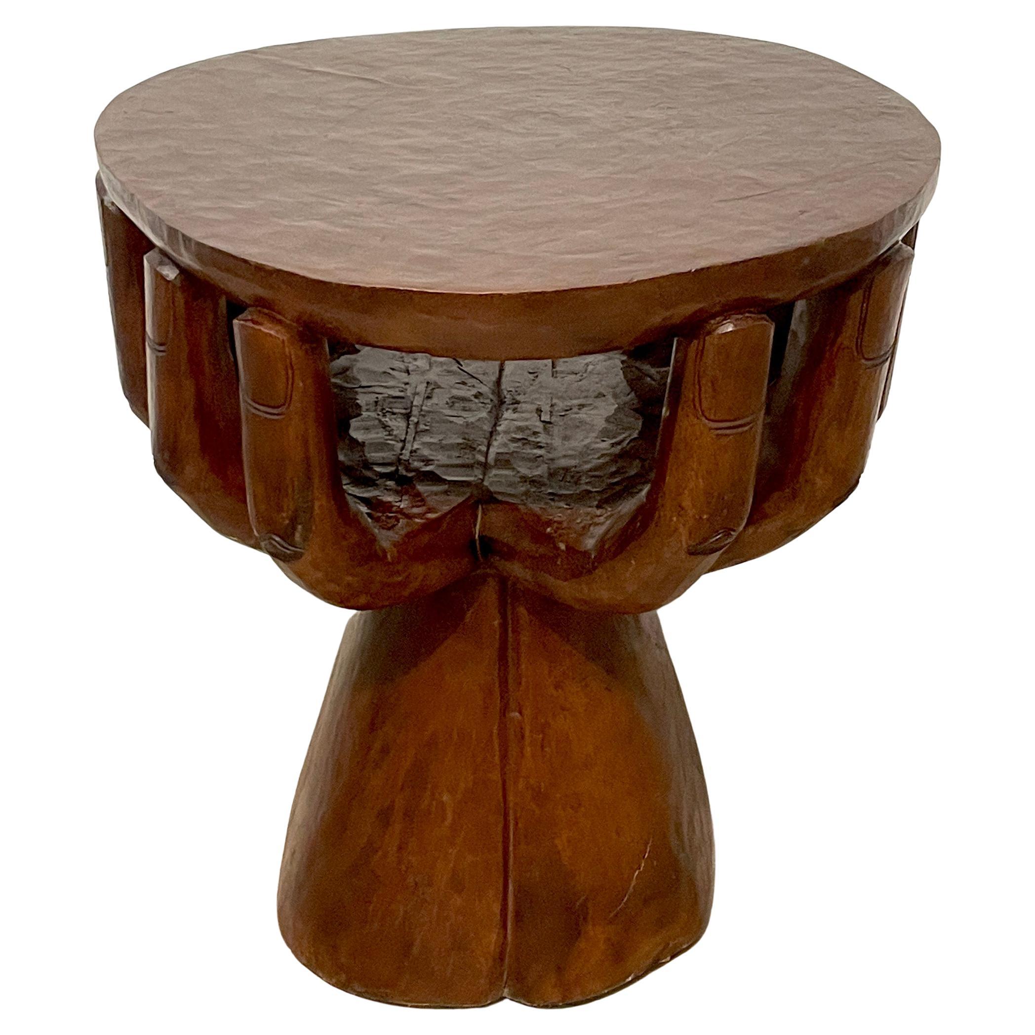 Two-Tiered Cupped Hands Table, in the Manner of Pedro Friedeberg For Sale