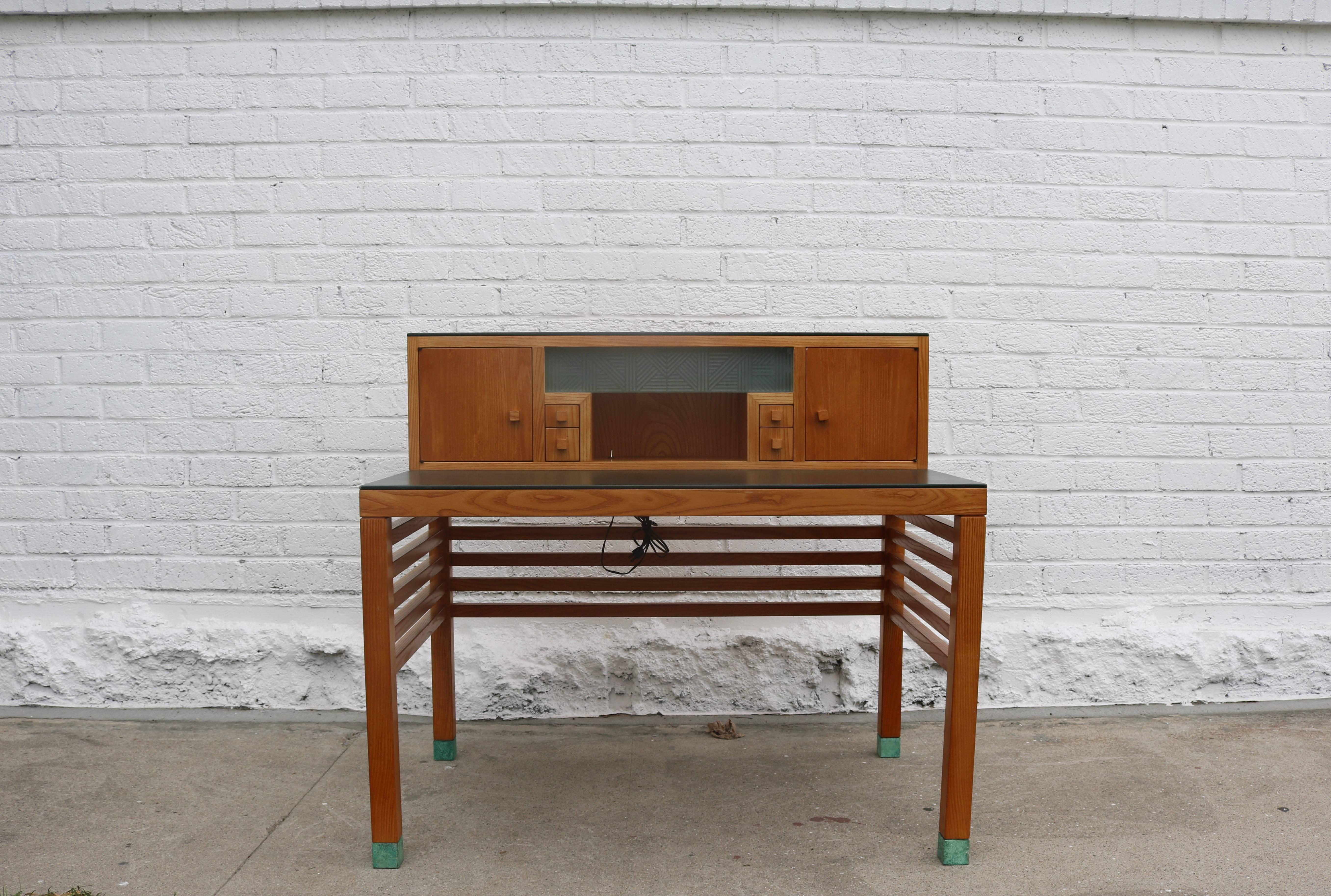 Etched Two-Tiered Desk by Steven Holl for Pace