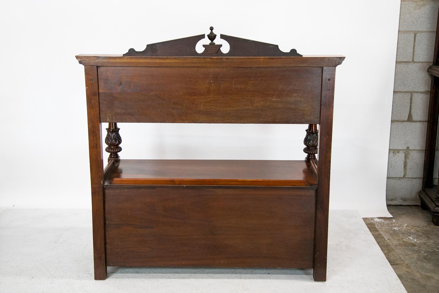 Two-Tiered Mahogany Serving Cupboard For Sale 5