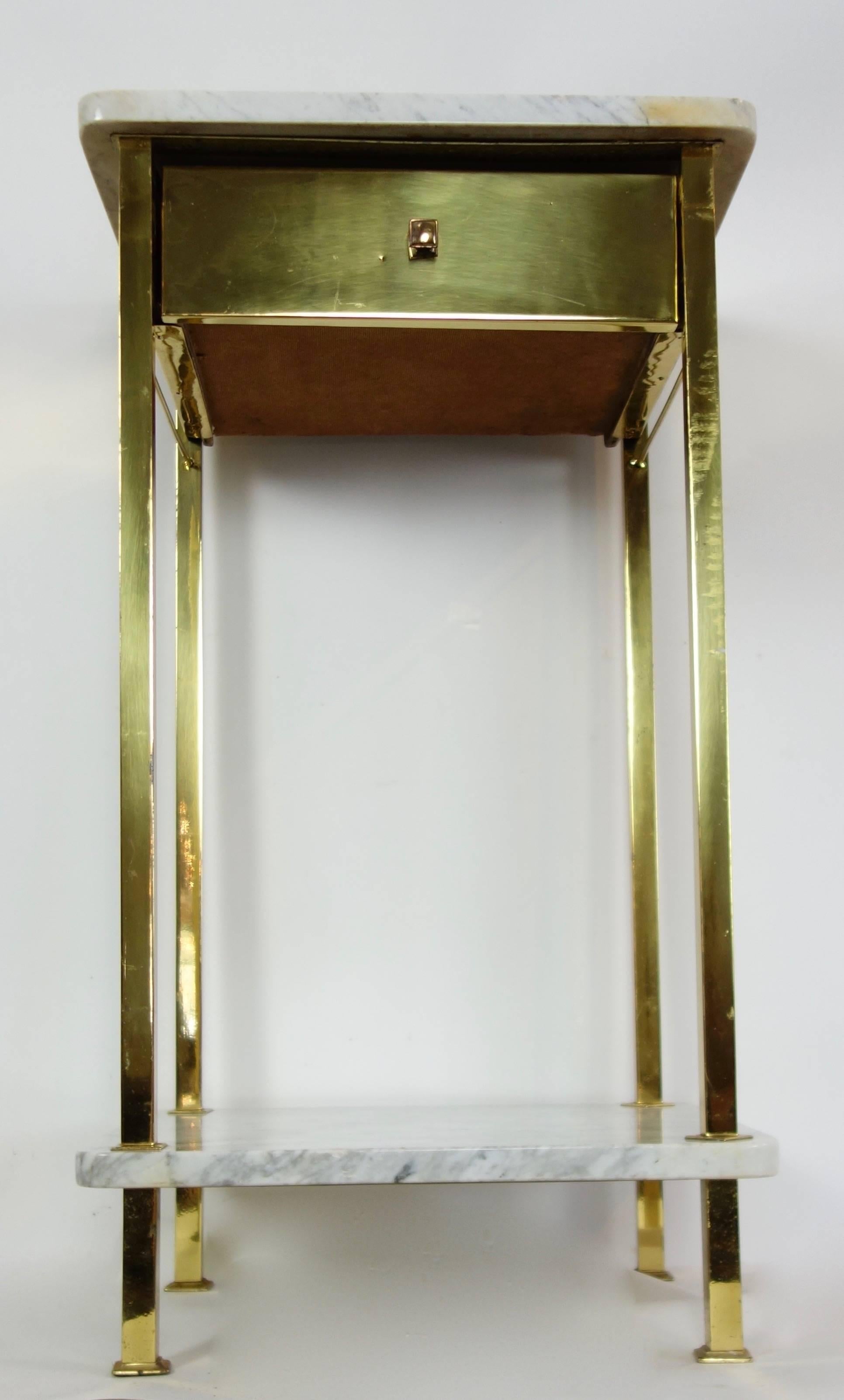 Two-Tiered Marble and Brass Commode 6