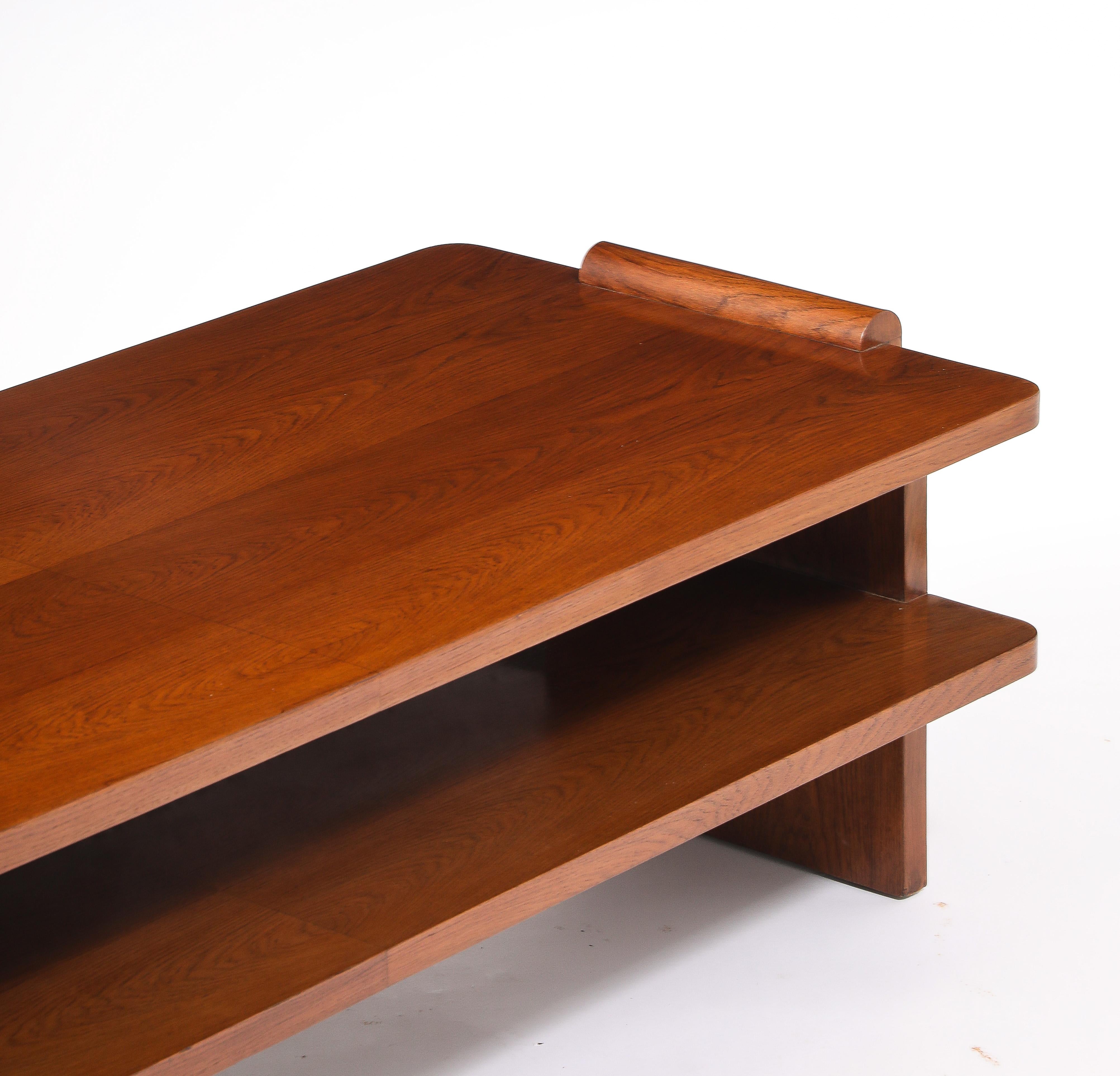 Table basse à deux niveaux en Oak Art Deco, France 1940's en vente 4