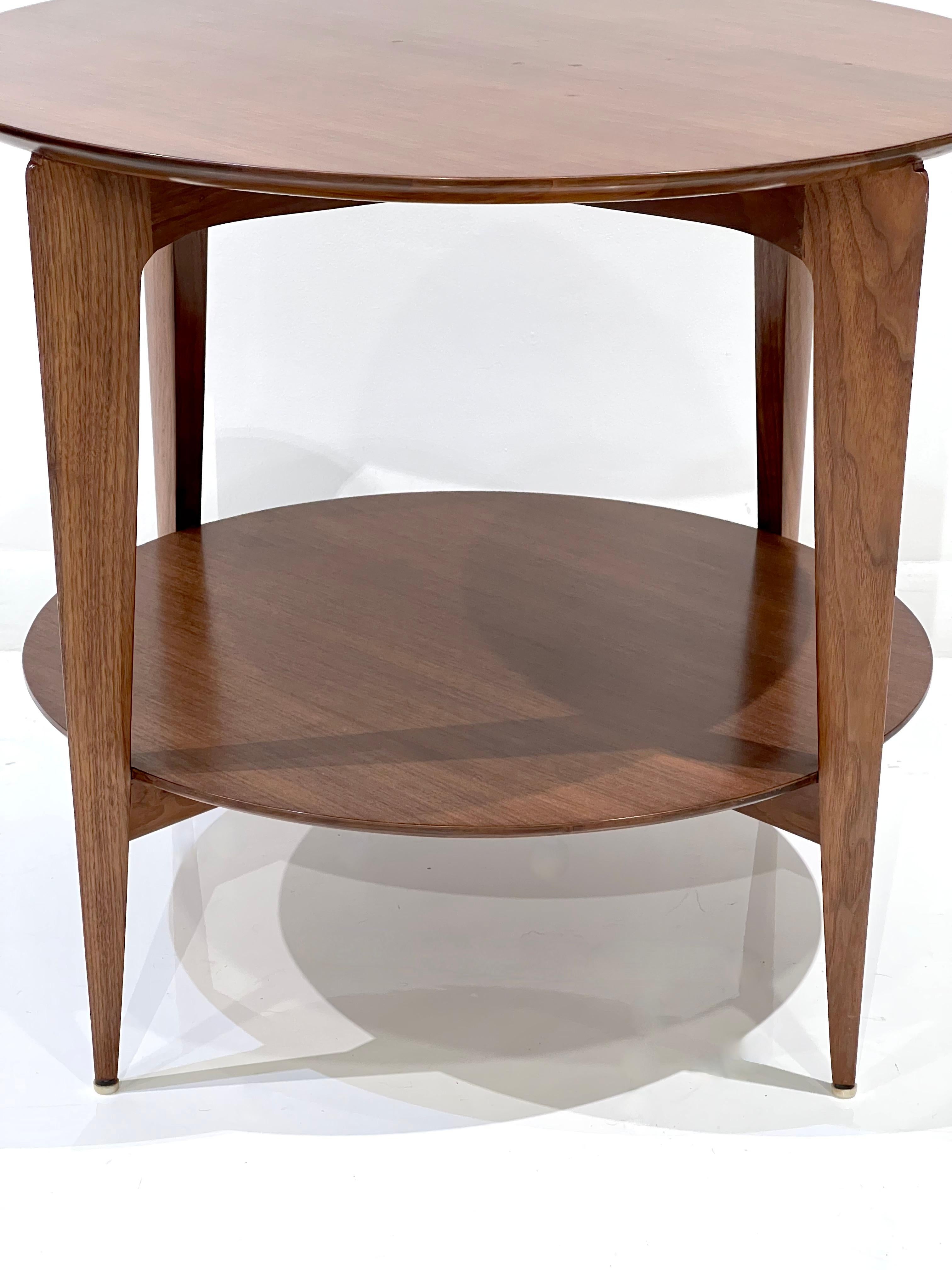 Mid-Century Modern Two-Tiered Occasional Table by Gio Ponti for Singer & Sons. For Sale