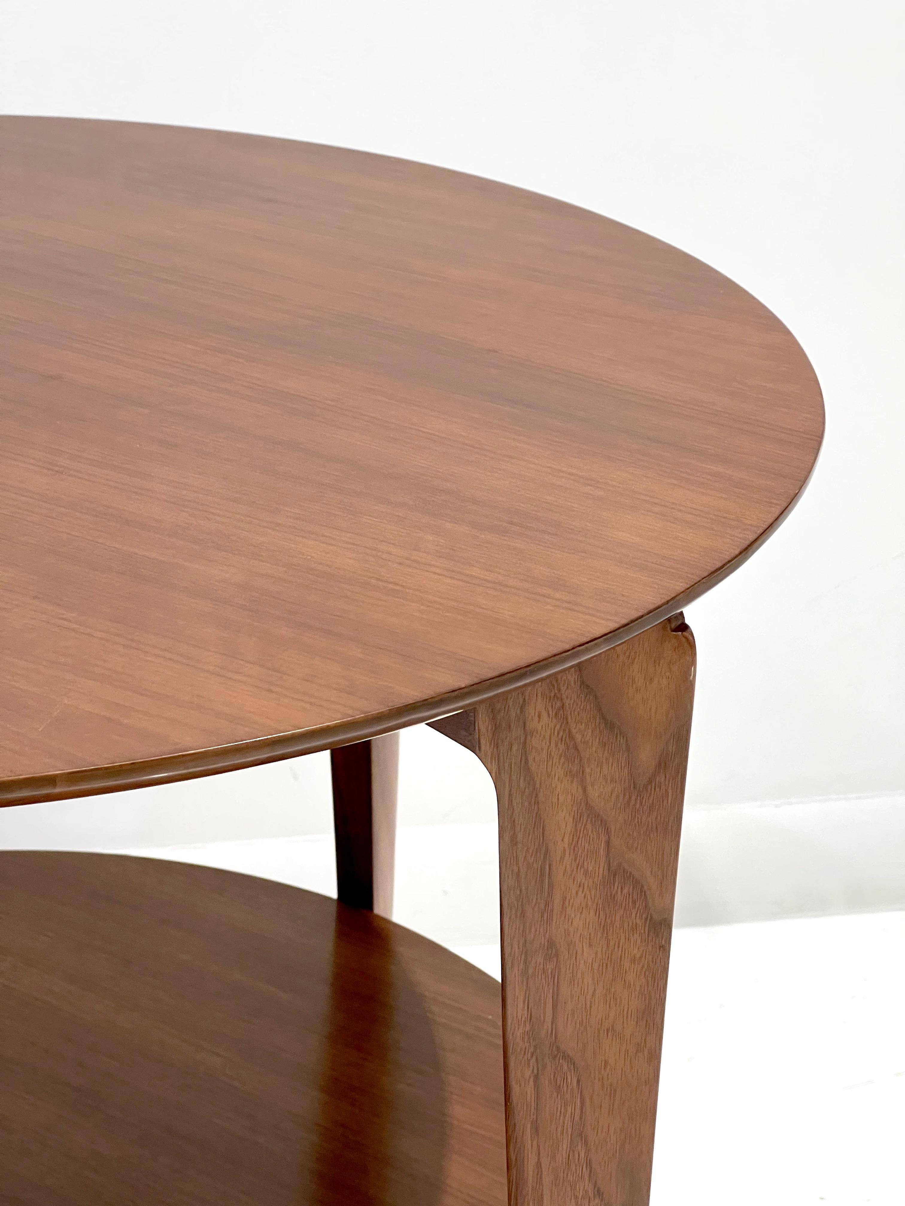 Stained Two-Tiered Occasional Table by Gio Ponti for Singer & Sons. For Sale