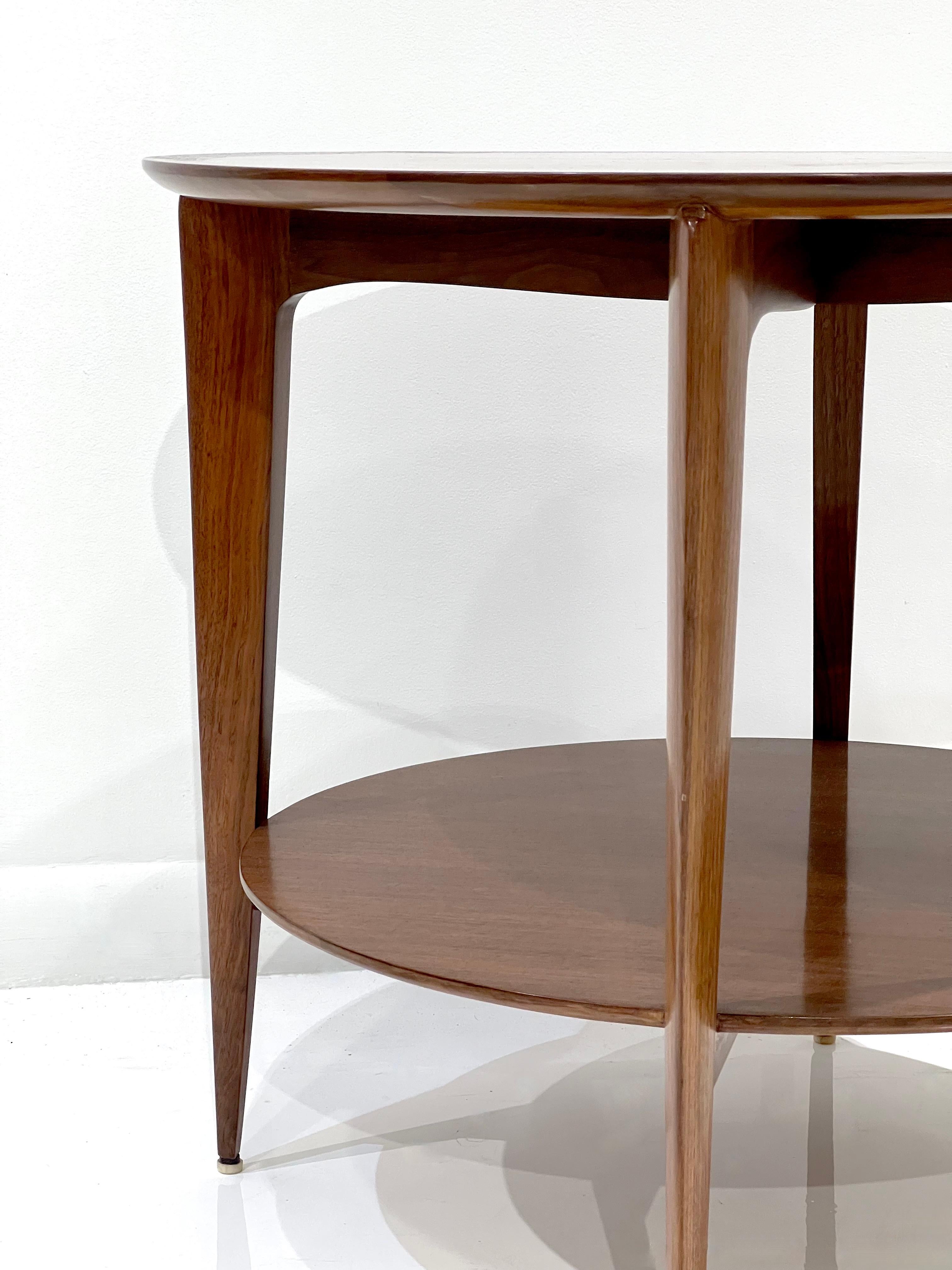 Two-Tiered Occasional Table by Gio Ponti for Singer & Sons. In Good Condition For Sale In New York, NY