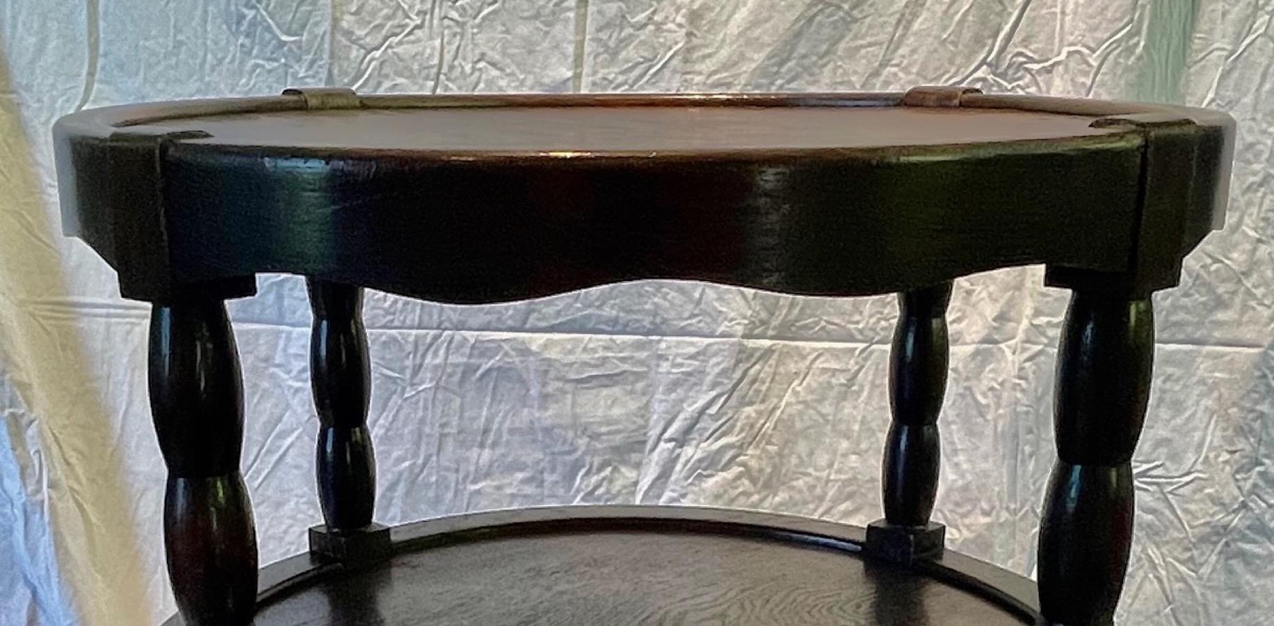 Two Tiered Round Side Table, France, 1930s 1