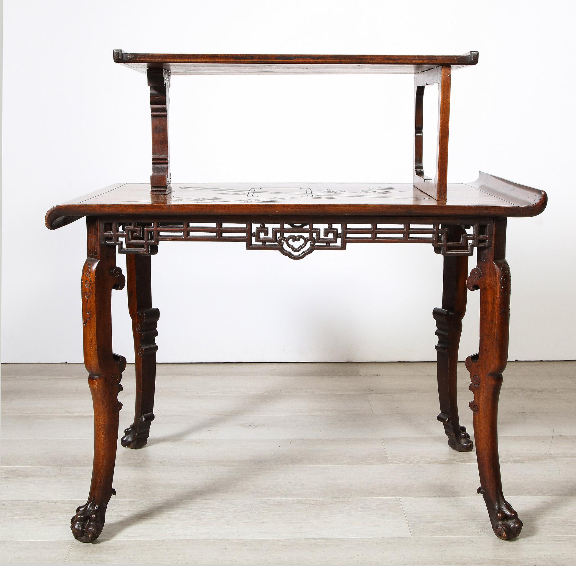 19th Century Two-Tiered Table by Gabriel Viardot For Sale