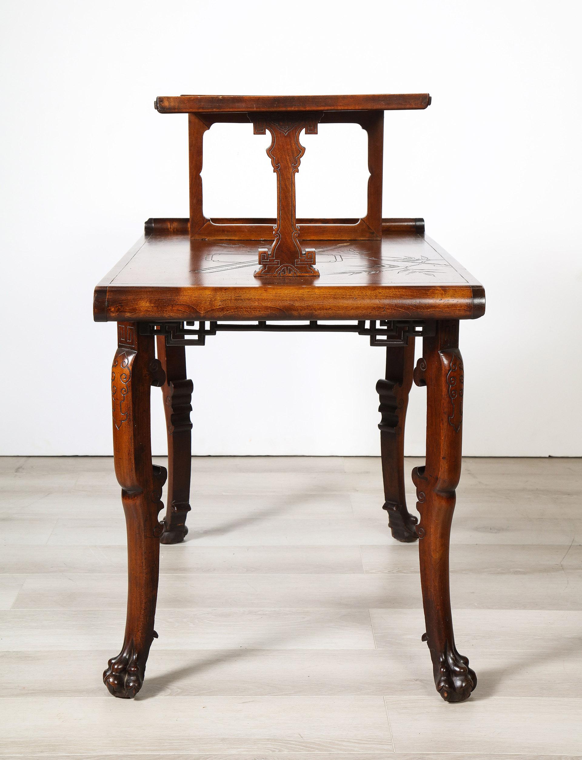 Beech Two-Tiered Table by Gabriel Viardot For Sale