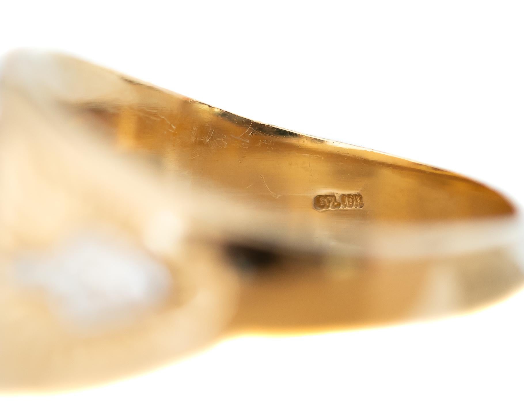 Two-Tone 14 Karat Gold Masonic Ring In Good Condition In Hicksville, NY
