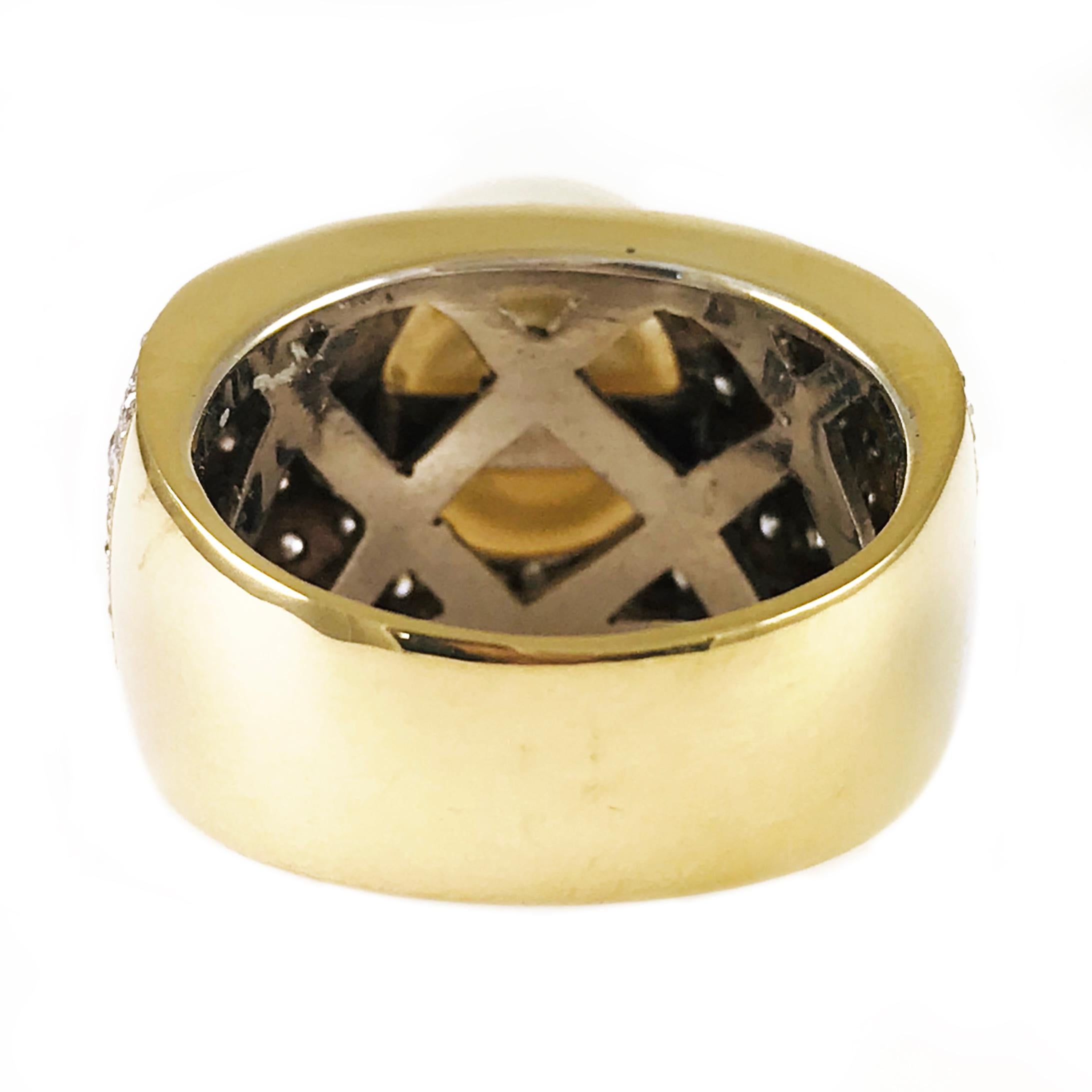 18 Karat South Sea Pearl Diamond Ring For Sale 2