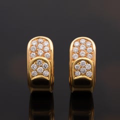 Pendientes Bicolor Oro Amarillo 18k y Oro Rosa con Diamantes