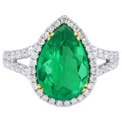Anillo Esmeralda Diamante Bicolor 4,58 Quilates