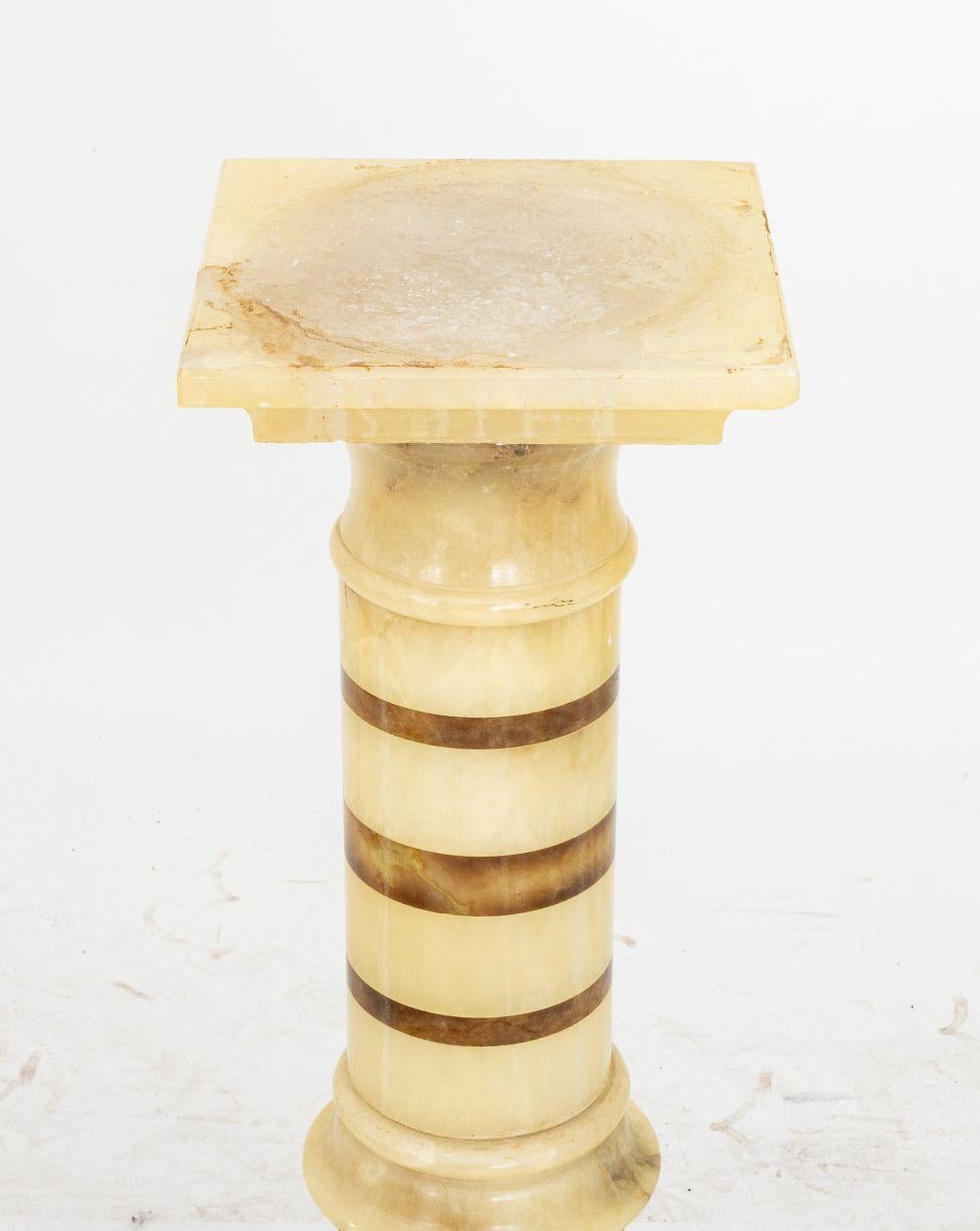 Two-Tone Alabaster Pedestal.

37
