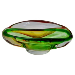 Two-tone ashtray by Seguso, Murano glass, Italy, 1970