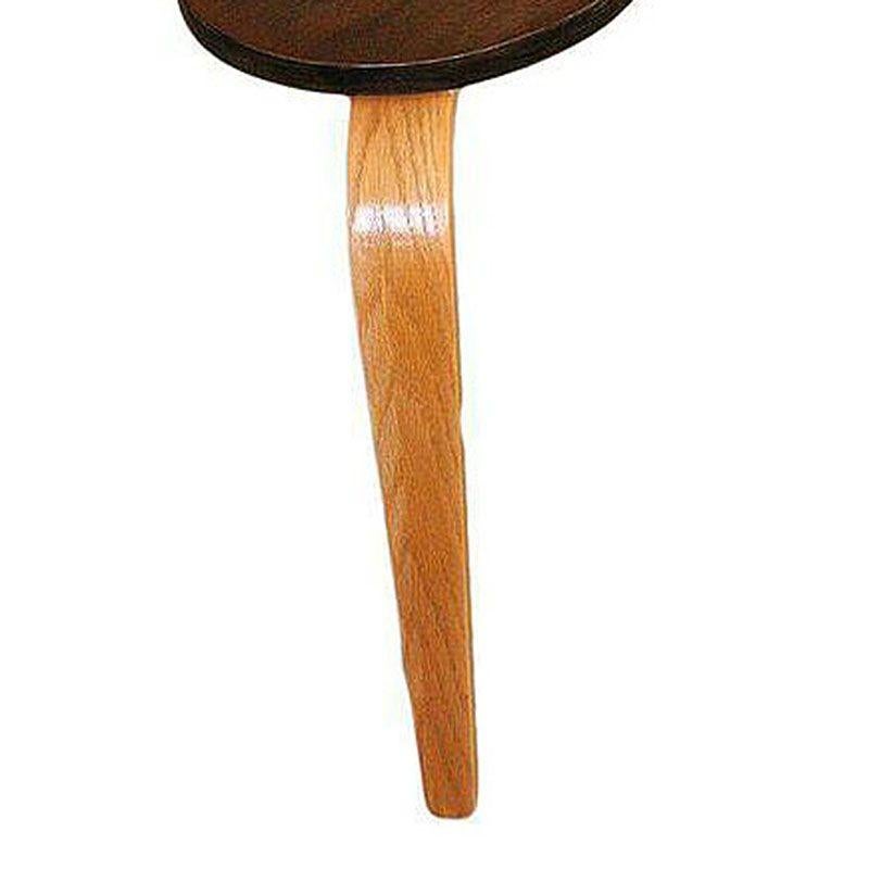 Jens Risom Style Two-tone Stepped Biomorphic Bent Plywood & Mahogany Side Table In Good Condition For Sale In Van Nuys, CA