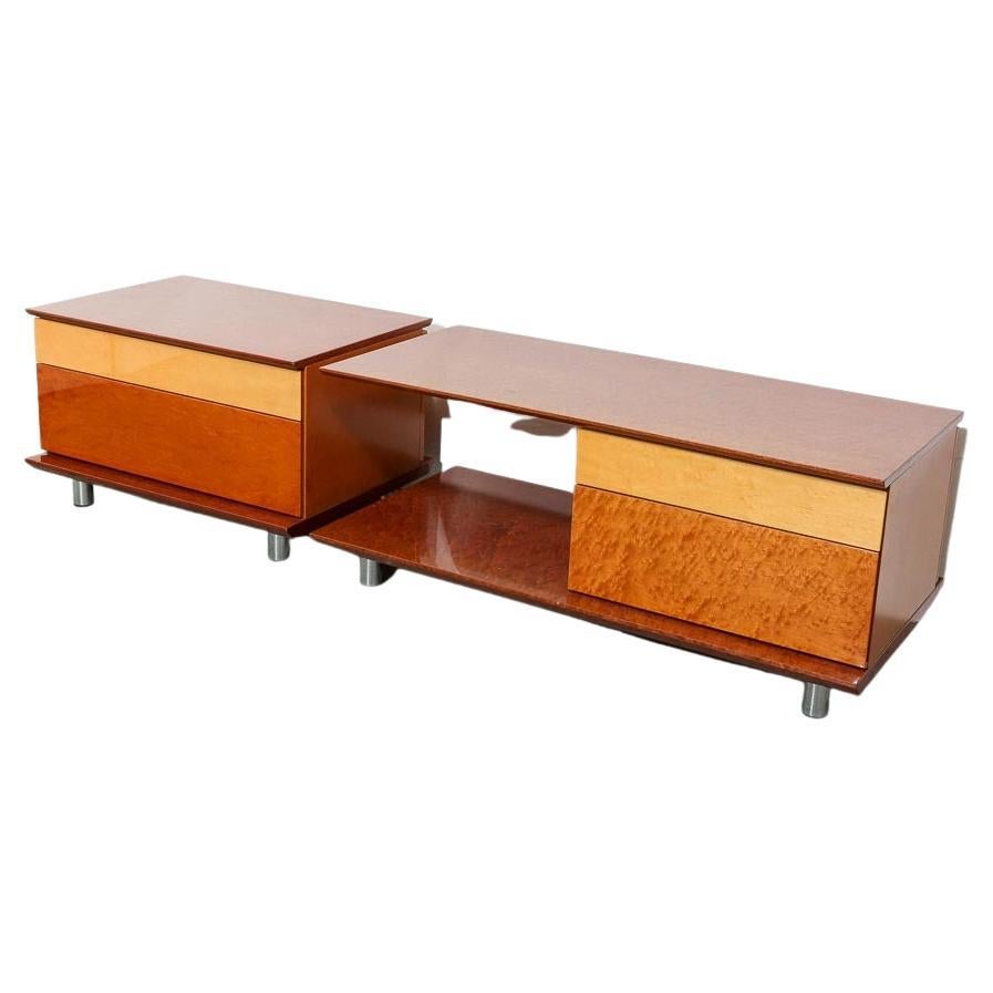 Two-Tone Birdseye Maple Cabinets Set