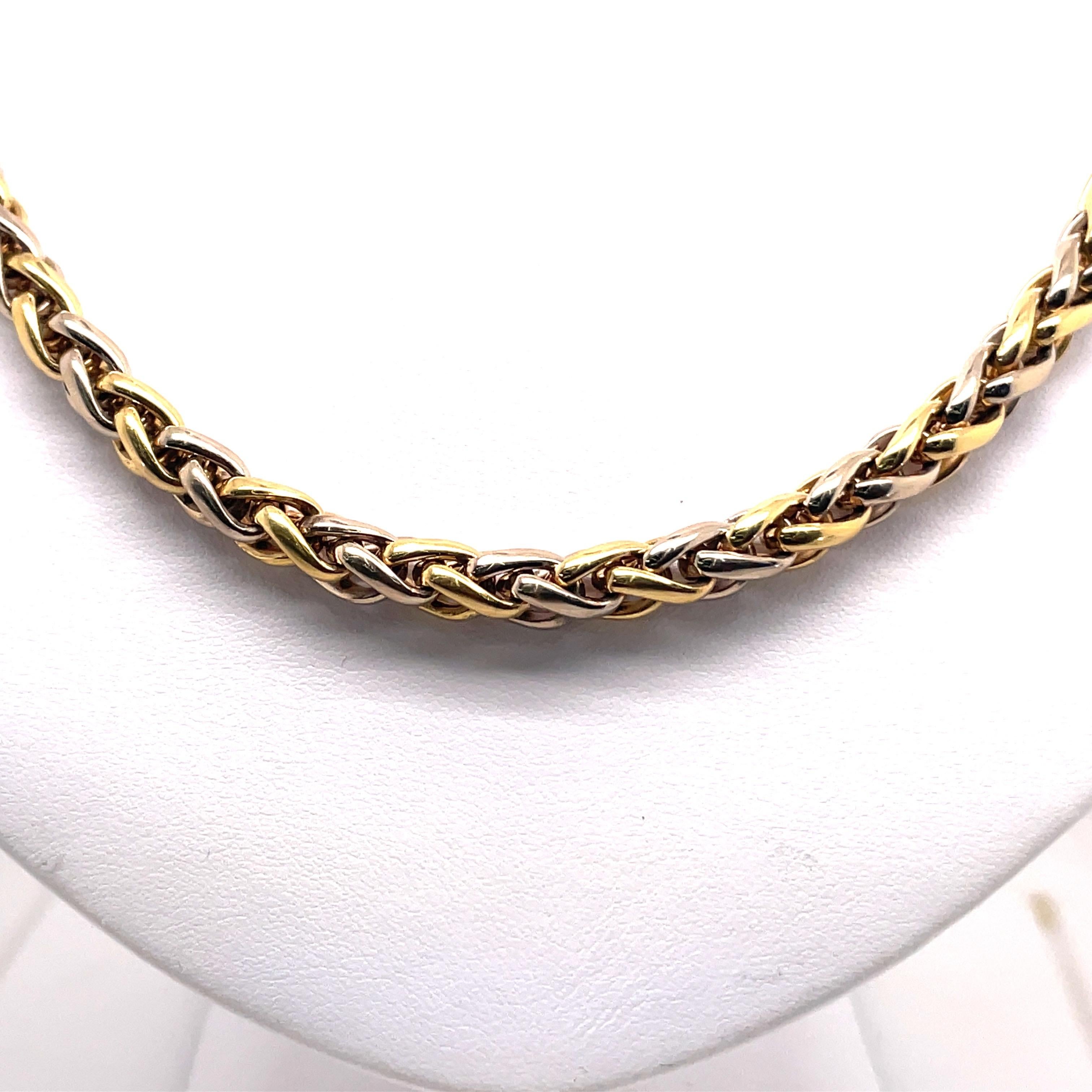 two tone gold necklace
