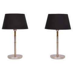 Two Tone Brass Aluminum table lamps 1980s Germany