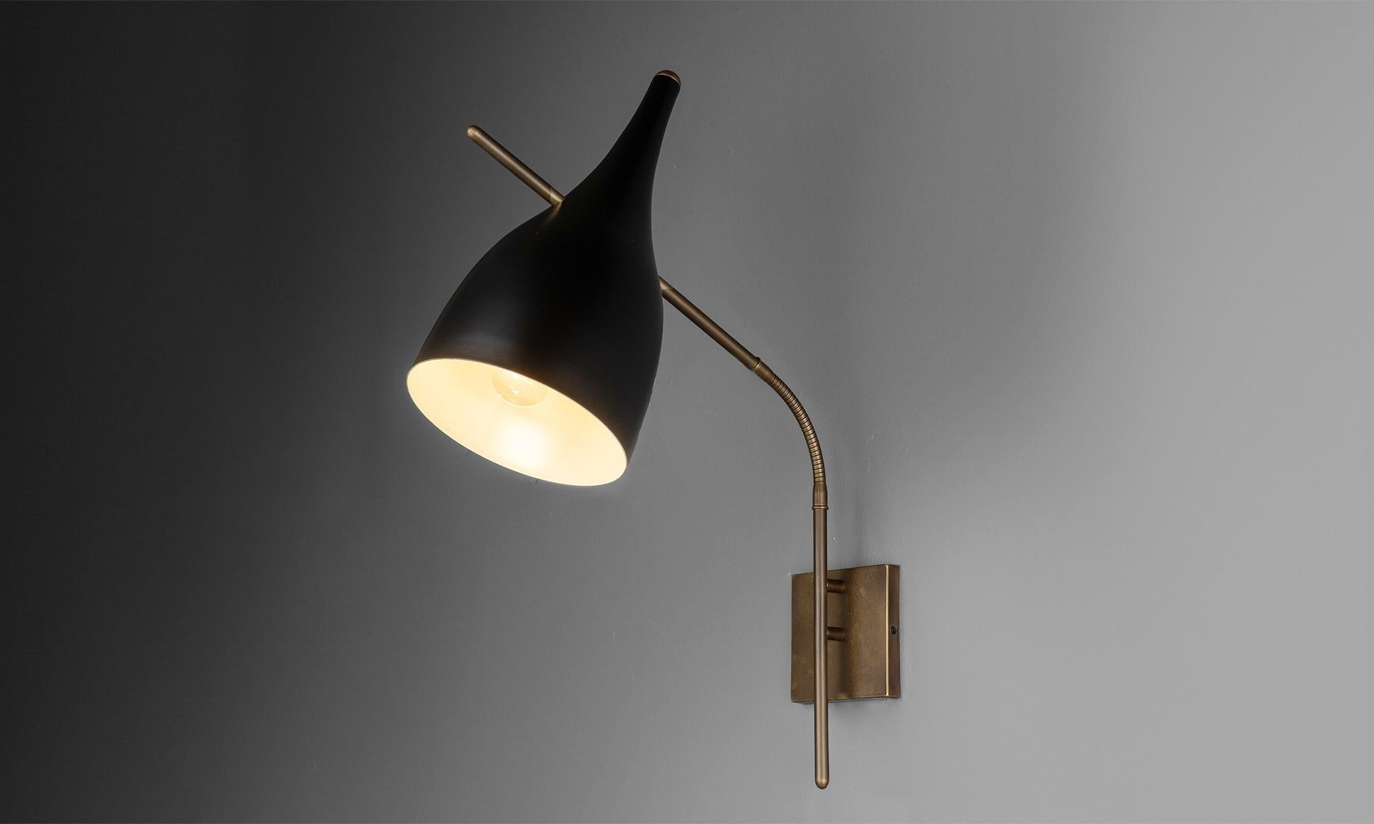 Two Tone Brass Sconce Made in Italy For Sale 1