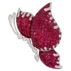 Two Tone Butterfly Brooch