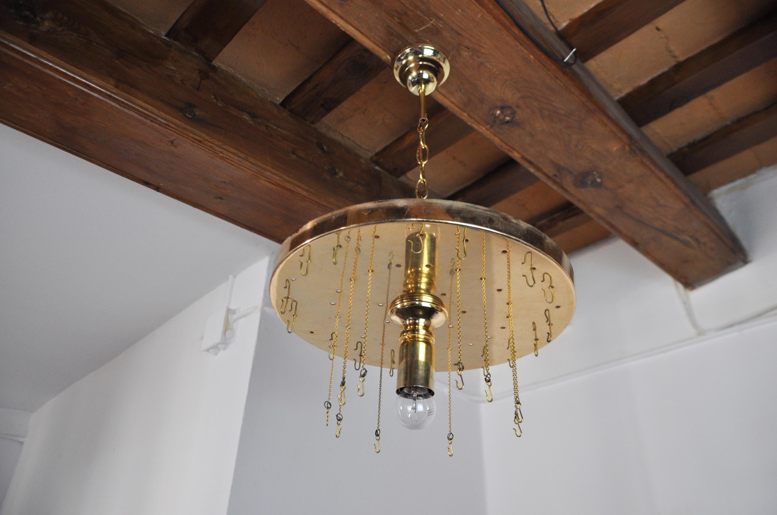Two-tone chandelier by Zero Quattro orange and transparent murano glass Italy For Sale 4