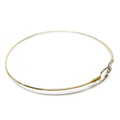 Two-Tone Choker Wire Necklace