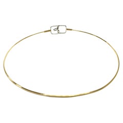 Two-Tone Choker Wire Necklace