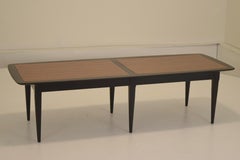 Two-Tone Coffee Table in Teak and Black Lacquer