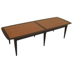 Table basse bicolore en teck et laque noire