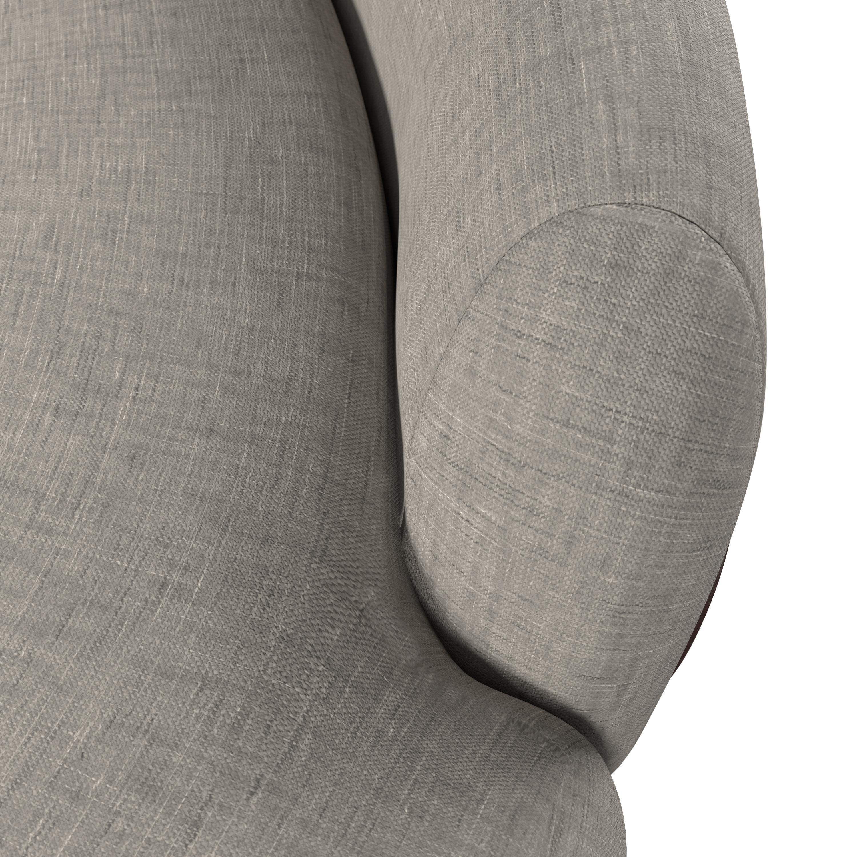 Divano curvo bicolore Kiritsu in tessuto grigio chiaro/pelle marrone di Murmurio in vendita 1