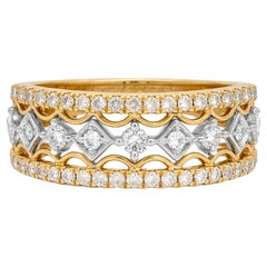 Two-Tone Diamond Crown Band