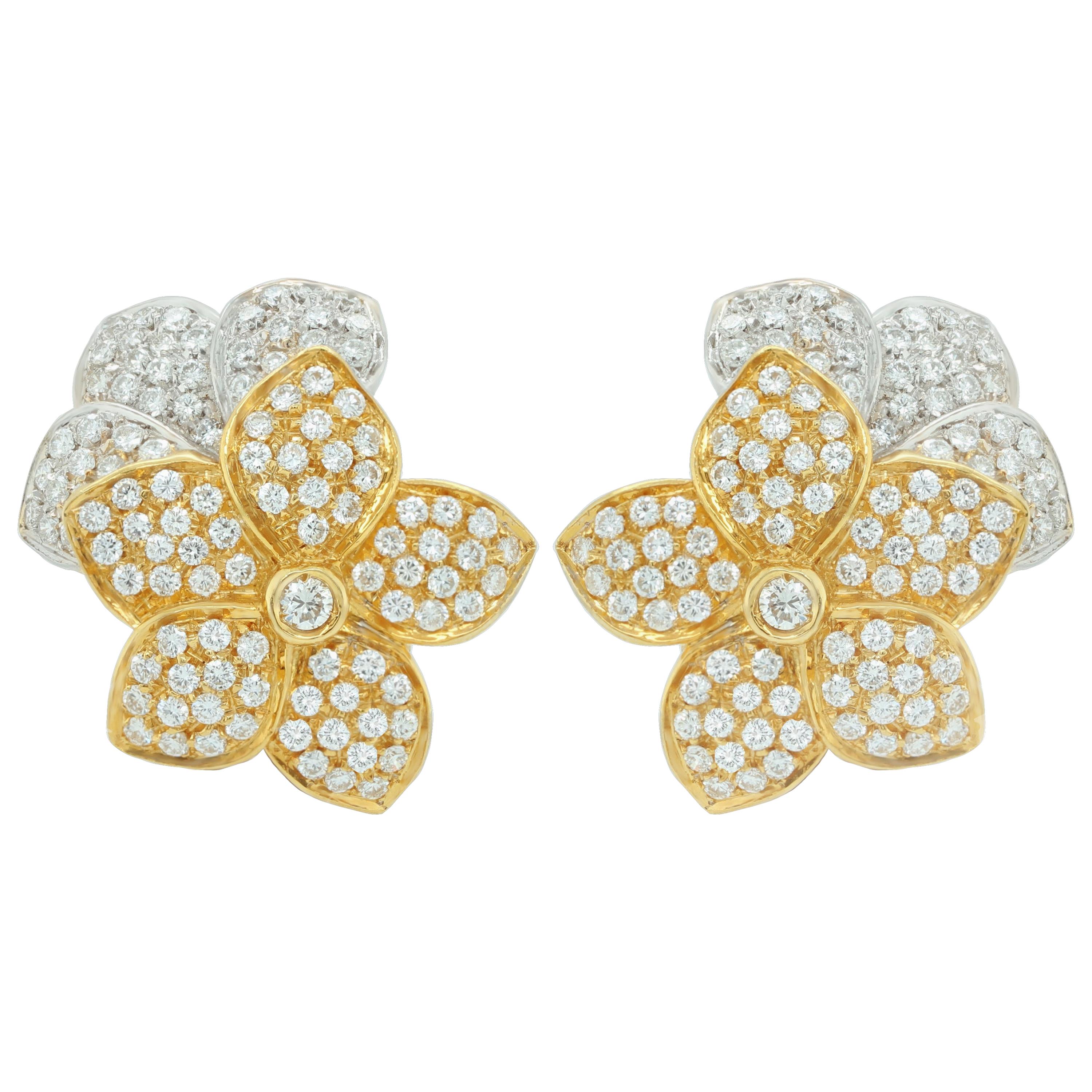 Two-Tone Diamond Earrings